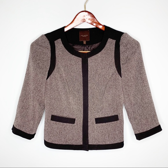 The Limited Collection Gray & Black Trimmed Blazer - Picture 1 of 8